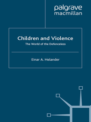 cover image of Children and Violence